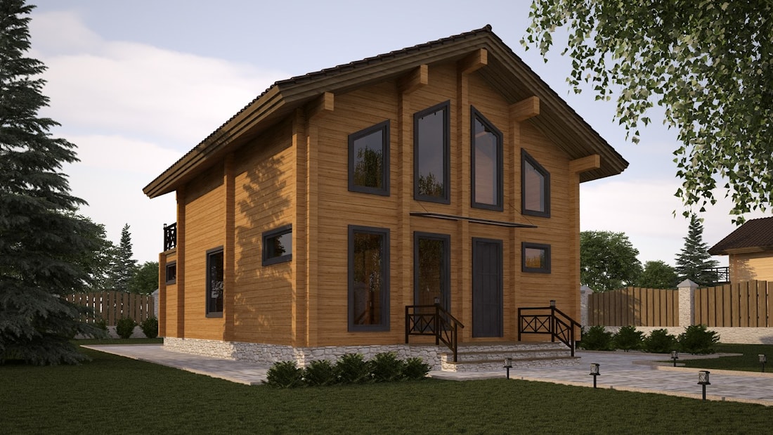 模块化房屋的项目来自胶合木材“Dubold”