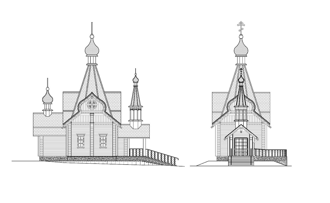 设计和建造木制教堂，小教堂和寺庙 - 东正教教堂的项目