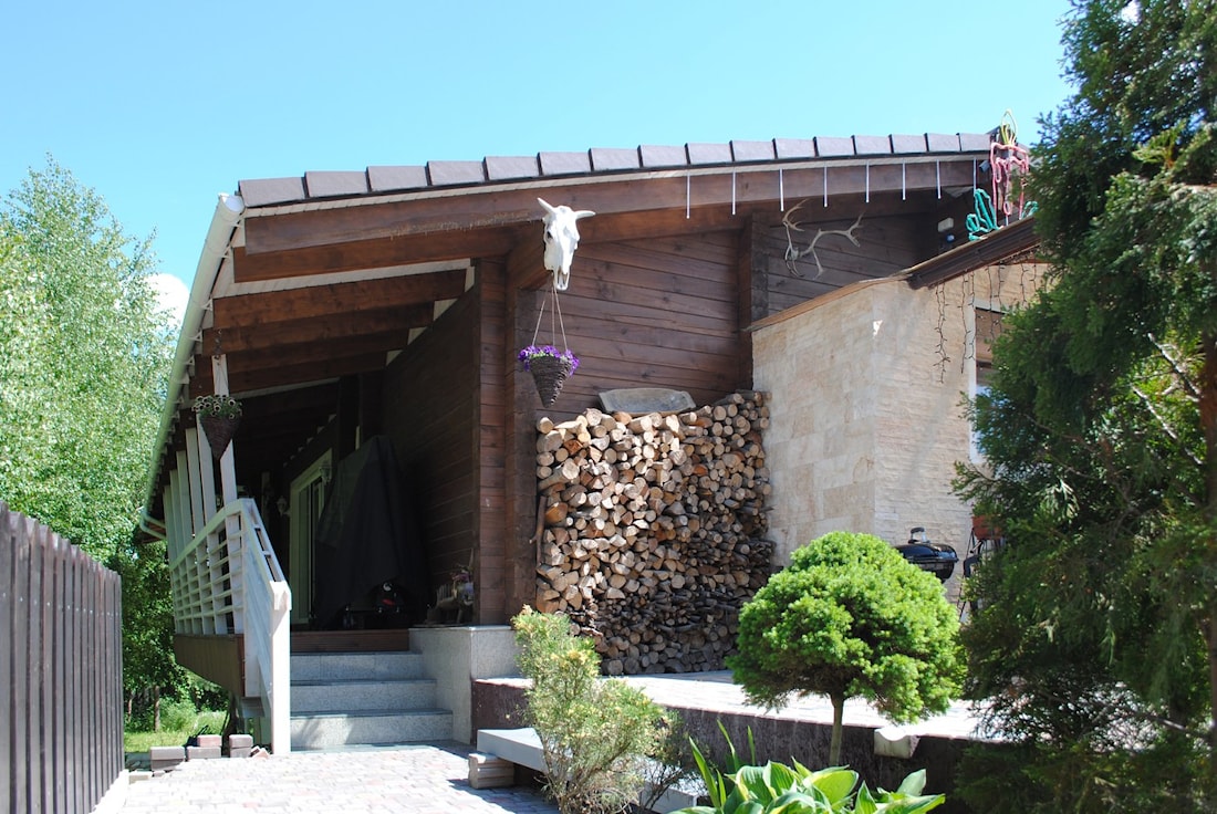 Casa de madera de madera natural, proyecto "Dream"