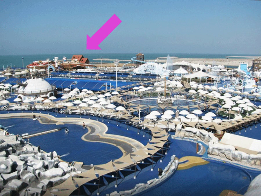 El proyecto del hotel "Emir" y el plan del complejo hotelero en el parque acuático