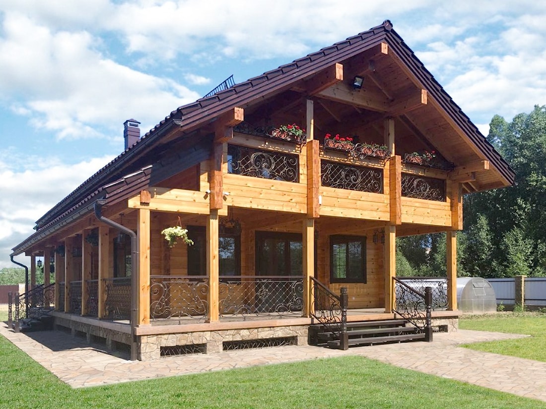 Trehus med terrasse "Happiness" 175 m²