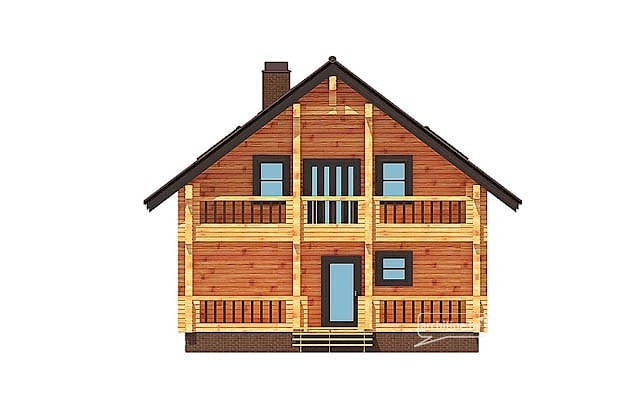 La casa es de madera de una barra 