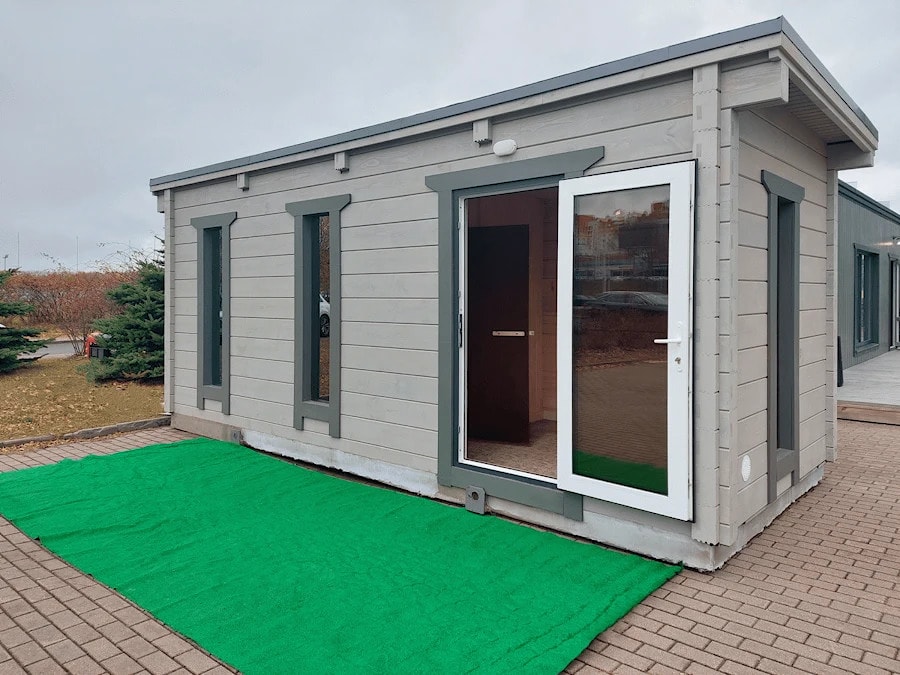Maison mobile en bois / sauna, projet "Pin" - prix 14.300 €   