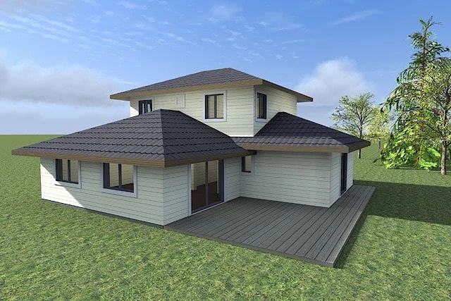 تصميم منزل ويلي الخشبي بمساحة 168 م2  