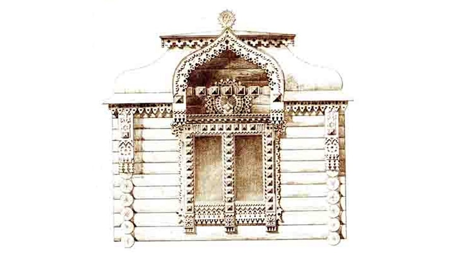 木制房屋的设计 - 在木结构建筑中使用俄罗斯风格的装饰元素 - 价格从7擦/平方米  