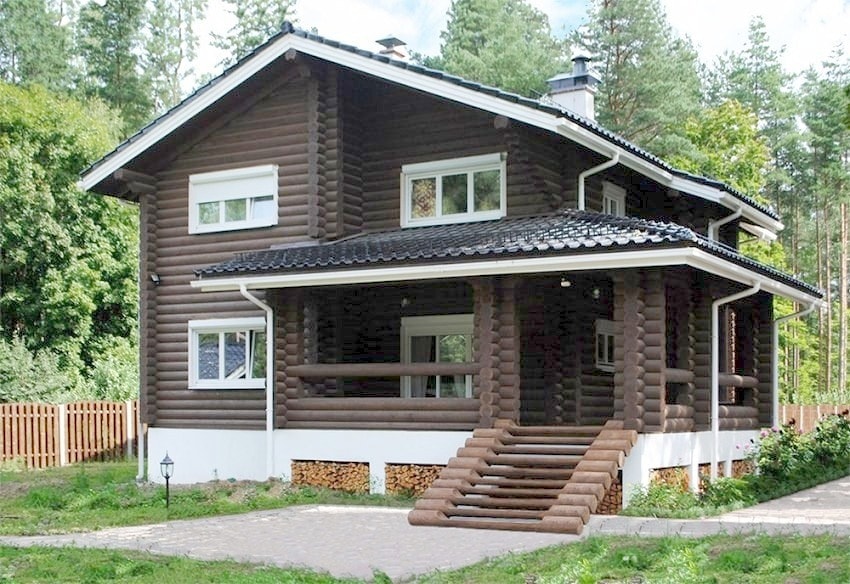 Casa de madera de dos plantas con terraza "Soul" 227 m²  