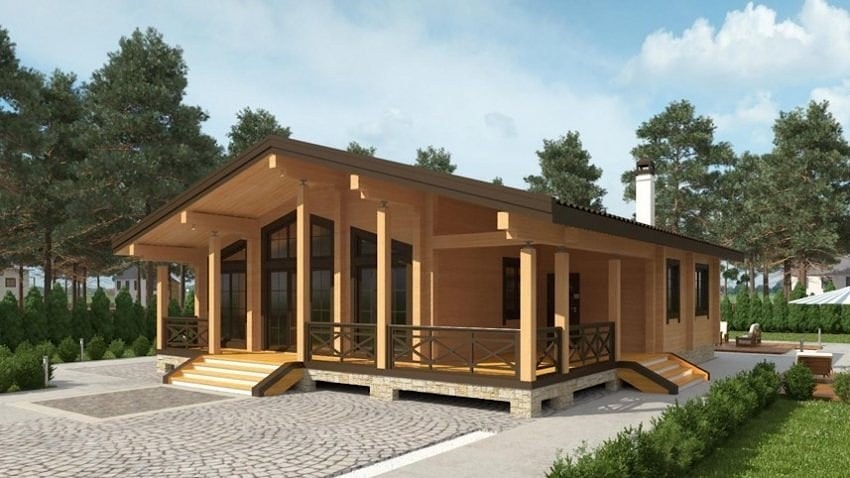 Casa de madera perfilada, proyecto "Stealth" 120 m²  