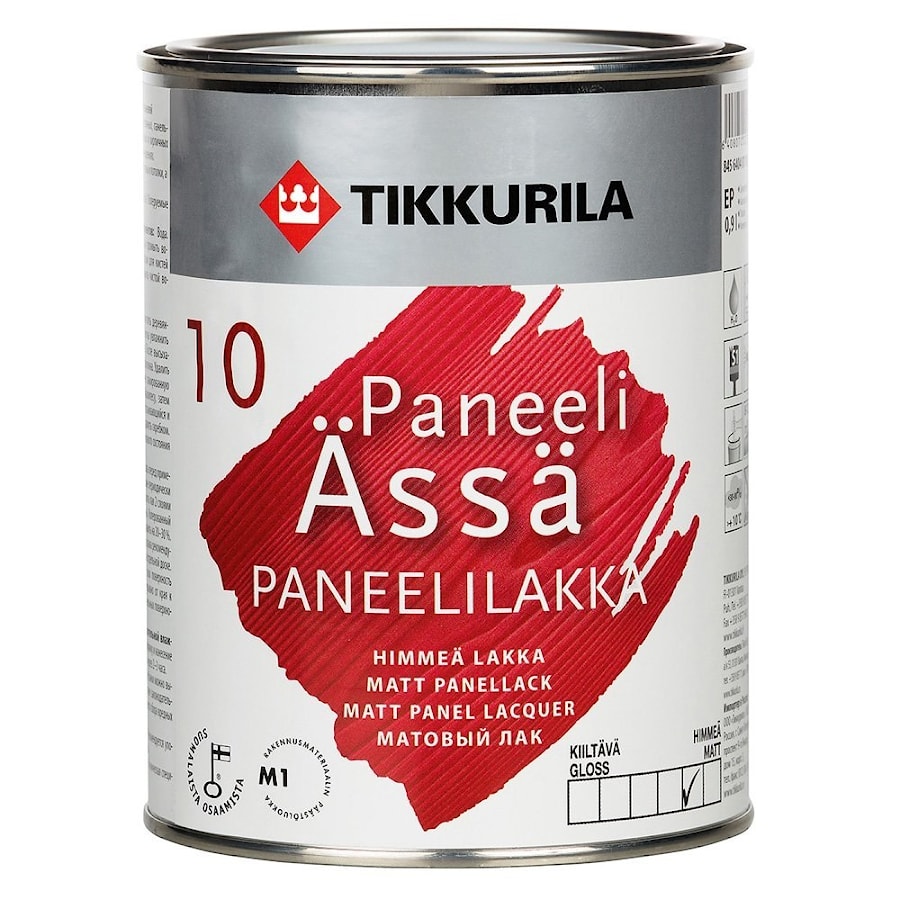 面板 -  Yassya哑光清漆用于木屋Tikkurila的内墙 - 价格9,0l。 220.90白俄罗斯卢布  