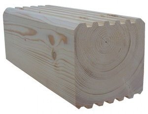 Squared profiled timber natural humidity  